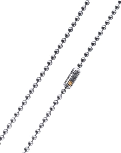 [COPPERTIST.WU] IG^{[`F[lbNX 4mmA25.6''AX^[OVo[925 & 18K S[h(Oriental Patterned Ball Chain Necklace)