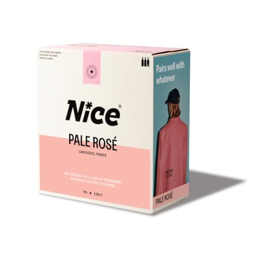 Nice Pale Rosé, Wine Box, Dry, Pale, French Rosé from Languedoc, Hint of Strawberry, 1 x 2.25L Boxed Wine