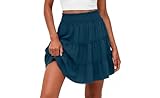 Lepunuo Womens Flowy Mini Skorts Skirts with Pockets Cute Casual Summer Flowy Floral Short Skirt