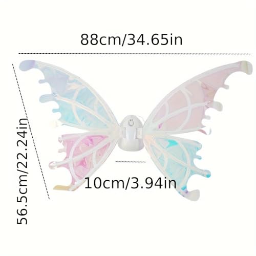 Generic RO1 Butterfly Wings With Music And Lights Suitable For Girls Halloween Princess Costumes Glowing Angel Wings Backpack For Large Dogs Princess Toys Suitable thumb #6