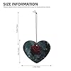 Phayah Winter Roses With Snow Pattern Lavender Scent Car Air Freshener Heart Shape Card Hanging Hanging Scented Card 6 Pcs For Cars Closet Drawer #3