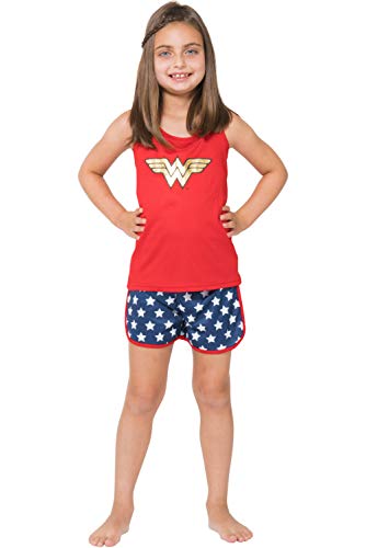 Intimo Girls' Wonder Woman Sporty Mesh Pajama Set