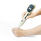 CORDLESS ACUPUNCTURE PEN INTELLIGENT FINDS POINT: Der elektrische Akupunkturstift findet automatisch die Punkterkennung, Technologie kombiniert mit der präzisen Positionierung von Akupunkturpunkten, einstellbare Frequenz, 10 Stufen Empfindlichkeitsanpassungssteuerung. Dies bietet eine nadellose, saubere und schmerzlose Akupunkturstimulation zur sicheren Verbesserung der Durchblutung und der Muskelschmerztherapie.
