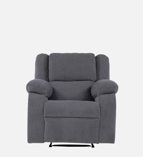 Image of Mintwud Pepperfry Fabric Manual Rocking Recliner Chair Single Seater Sofa | Premium Lounge Chair with Back Support Leg Rest & 3 Recline Modes | Soft Cushion Recliner for Home (Grey)