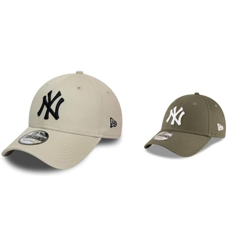 York Yankees 9forty Adjustable cap League Essentials Olive Med - One-Size & York MLB Essential 9Forty cap