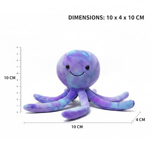 Image of Octopus Plush Soft Toy - Cute Stuffed Animal Plushie, Super Soft Cuddle Pillow, Adorable Gift for Kids, Girls & Boys (Violet)