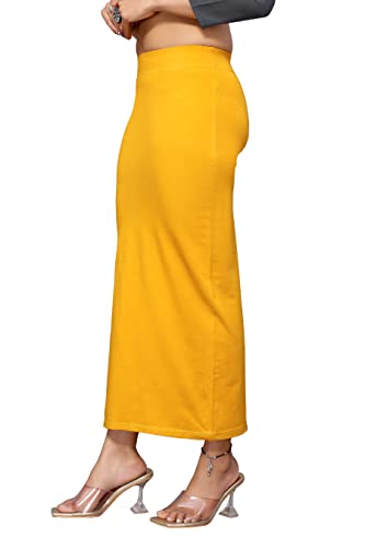 Image of Yashika Women Yashika Women's Full Elastic Lycra Blend Saree Shapewear Petticoat(New-Shape Sky Blue-XL)