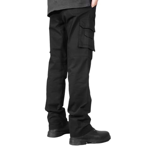 Soulsfeng Men's Cargo Pants Cotton Straight Stretch Tactical Work Hiking Pants with Pockets3