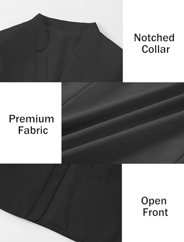 Mebius Girls Blazer Jacket with Inner Pocket Long Sleeve Notched Collar/Lapel Collar Open Front Casual Kids Blazers Suit4