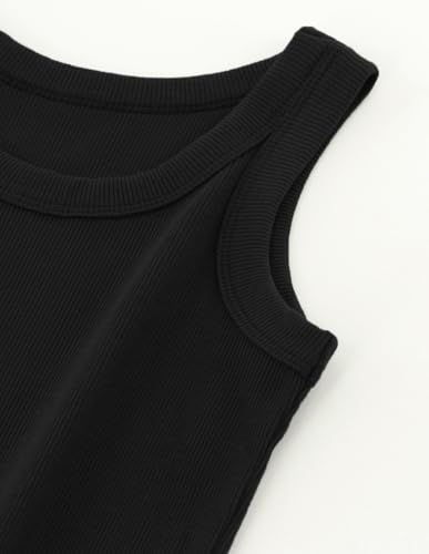 Girls Tanks Tops Ribbed Sleeveless Summer Crop Tops for Kids 4Y-12Y2