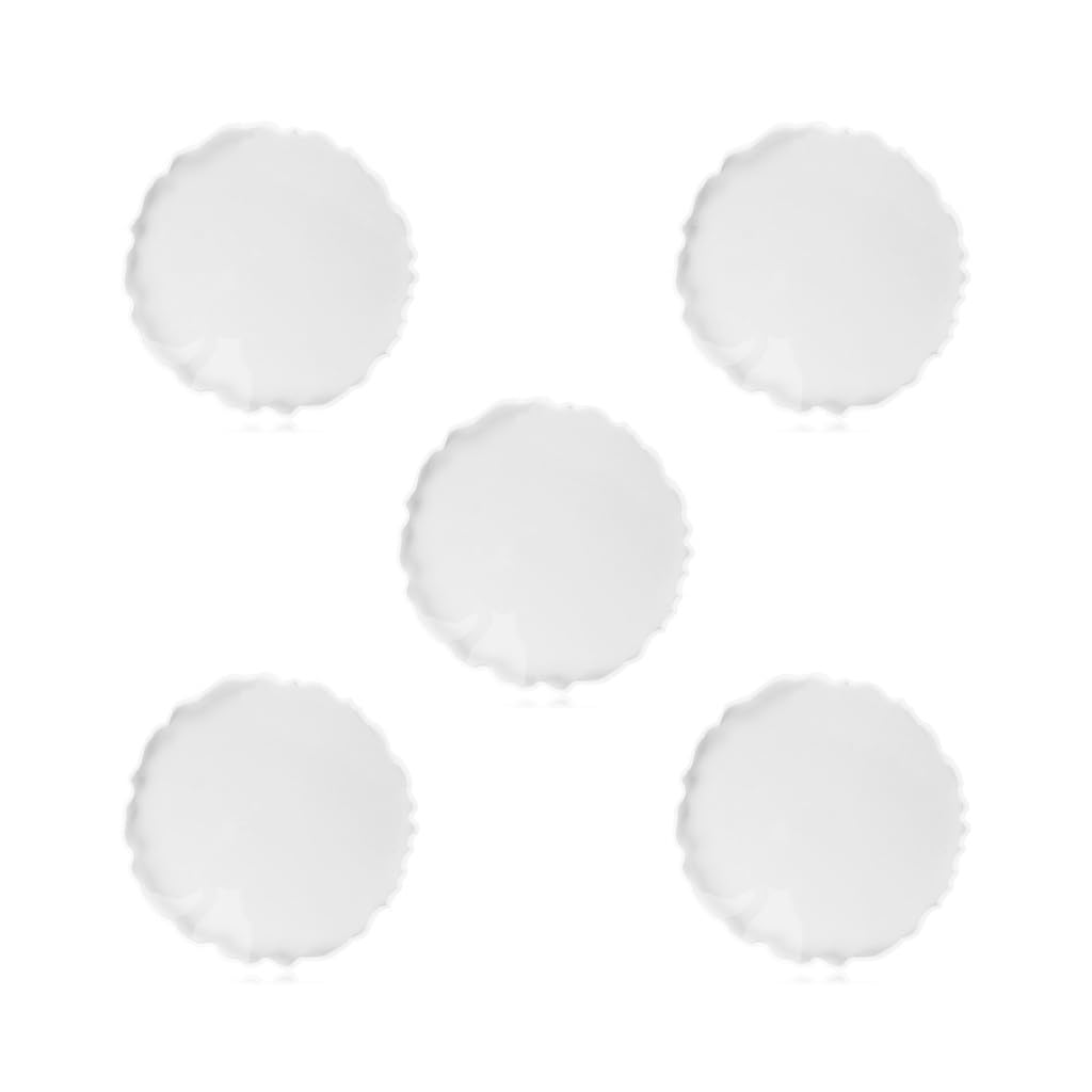 Set di 5 stampi per riporre vassoi fai da te in silicone a forma rotonda in resina stampi flessibili per regali per la casa accessori per gesso argilla grande vassoio rotondo