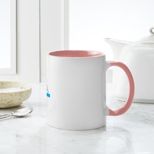 Mug cerámico CaféPress 11 oz blanco con interior rosa miniatura 6
