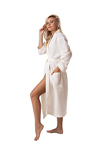 Image of BAGNO MILANO Women's Robes, Waffle Robes For Women, Turkish Cotton Bathrobes For Women