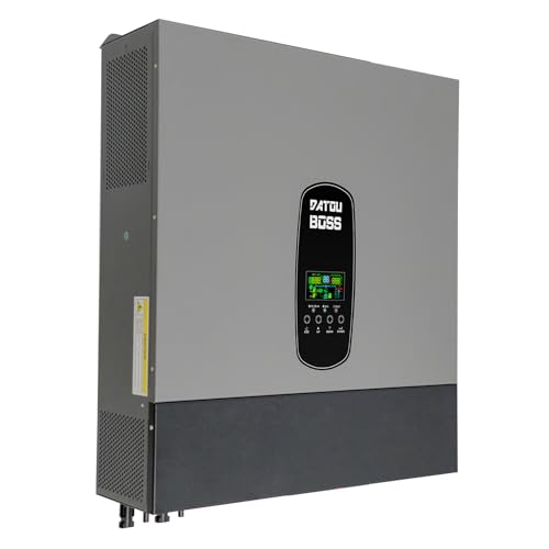 DATOUBOSS 11KW Onduleur Solaire Hybride 48v Pur Sinus, Onduleur Hybride Connecté au Réseau, Prend en Charge la Connexion Parallèle et Fonctionnement sans Batterie...