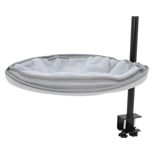 Lit de bureau pour chat COLLBATH hamac gris réglable et pivotant