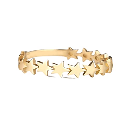 Charm America Gold Shooting Star Ring – 10K Solid Gold With CZ Stone, Hypoallergenic, Size 7, Gift Box Included