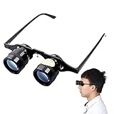 Binoculares Gafas 10x Zoom de ópera de ópera película Azul Manos binoculares Libres binoculares de Concierto livianos, binoculares de visión Nocturna HD para Pesca, observación de Aves, Deportes