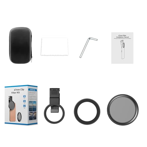 Filtre ND réglable pour téléphone avec clip griffe anti-surexposition