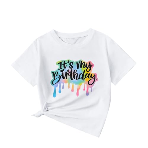 It's My Birthday Girl Shirt 4th 5th 6th 7th 8th 9th 10th 11th 12th Graphic Tee for Kids Party Cute Girls Tshirts Tees