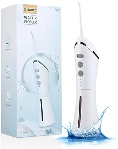 Cordless Advanced Water Flosser for Teeth - LAIREG 3 Modes Dental Oral Irrigator - Portable and Rechargeable IPX7 Waterproof Powerful Battery Life Water Teeth Cleaner Picks for Home Travel
