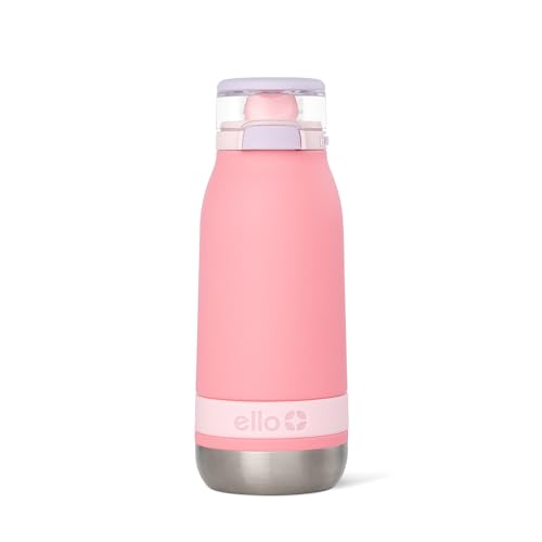 Image of Ello Emma 14oz Insulated Stainless Kids Water Bottle with Straw, Sweetheart