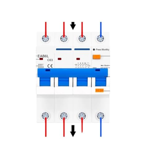 Interruptor disyuntor contra cortocircuitos con protector de fugas 230V 2