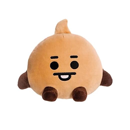 AURORA, 61475, BT21 Official Merchandise, Baby SHOOKY Sitting Doll 8In, Soft Toy, Brown