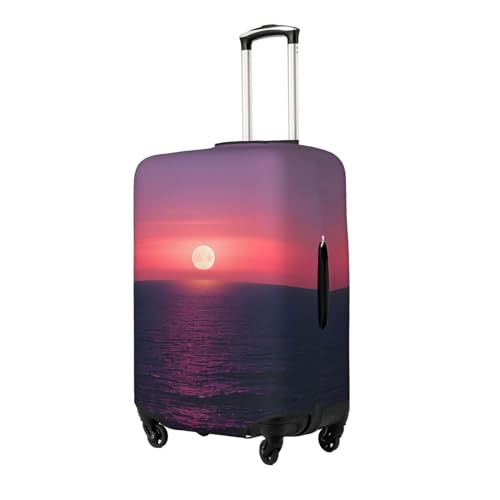 Bright Moon at Sea Hippie Luggage Covers For Suitcase Approved,Suitcase Cover Protector Fit 18-32 InchLuggage2