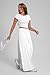 Nimsruc Two Piece Skirt Sets For Women Comfy Summer Outfits Crew Neck Short Sleeve Elastic Waist Maxi Skirts Matching Set White S