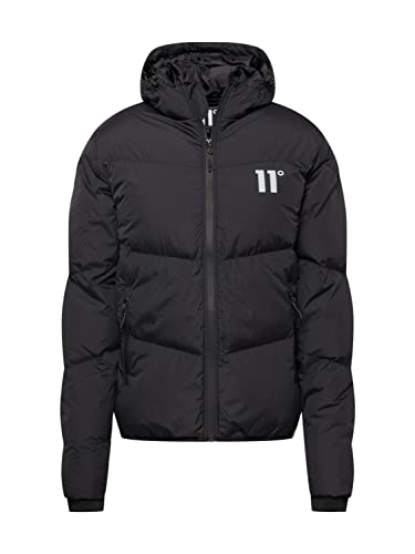 11 Degrees Plumífero Negro básico para Hombre L