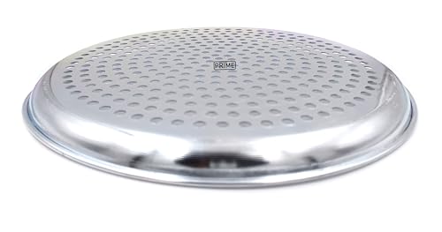 Image of Prime Bakers and Moulders Aluminium Perforated Pizza Tray for Oven, Round (Aluminum, 12 Inch)