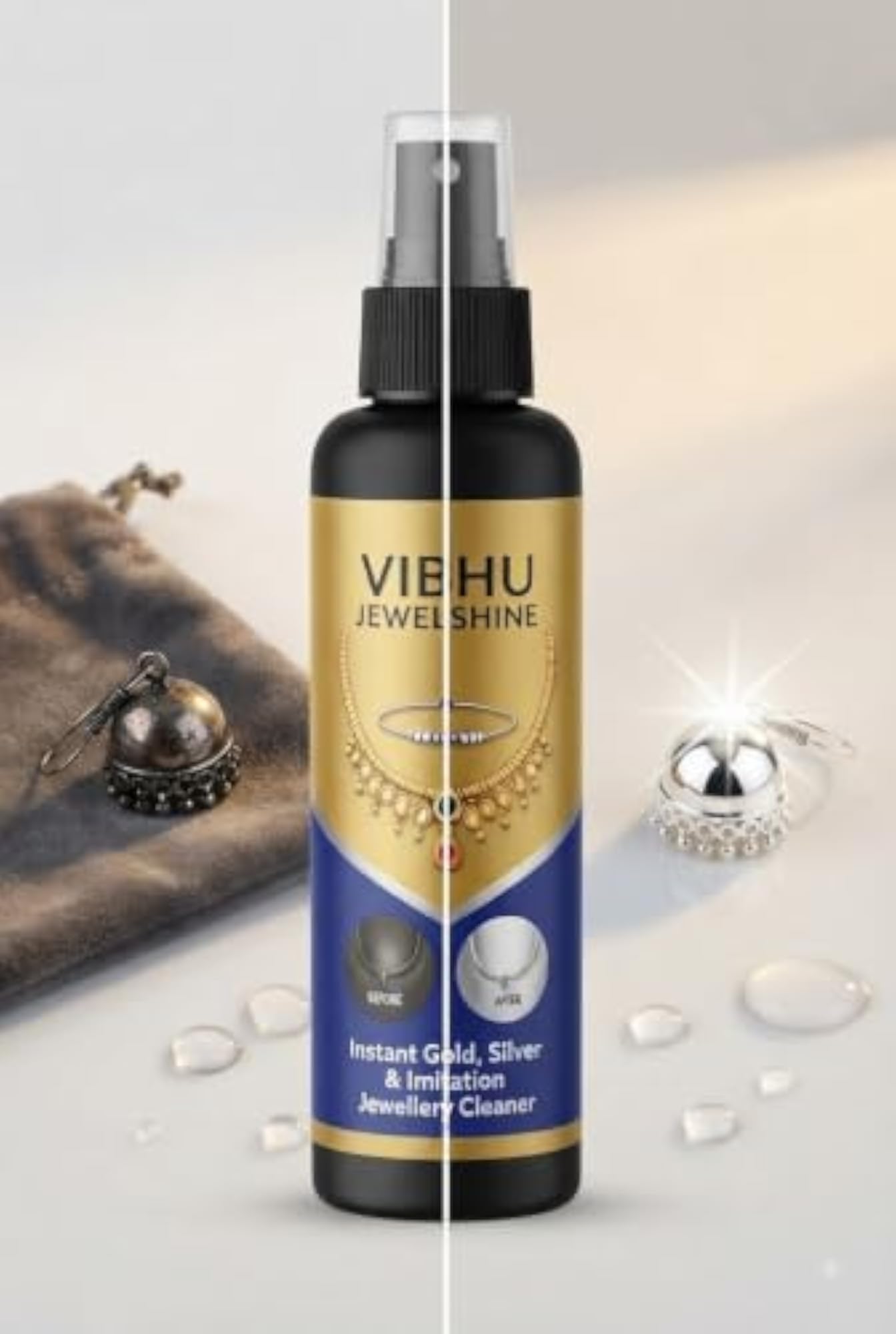Vibhu Jewelshine Jewellery Cleaning Spray for Artificial Ornaments