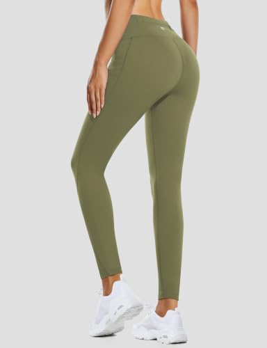 Image of baleaf Women's Fleece Lined Leggings Thermal Warm Winter Tights | 25 inch /27 inch, Water Resistant, Pockets, Running, Hiking, Yoga, Skiing, Travel, for Cold Weather, Leggings for Women