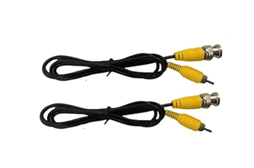 2Packs 1M 3Feet BNC to RCA Connector Cable for Surveillance CCTV Camera System from DVR to TV