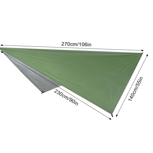 Lona impermeable para hamaca que soluciona la lluvia en acampadas 6