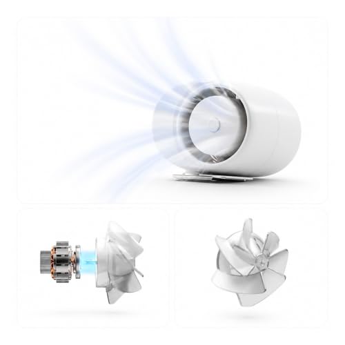 Ventilador portátil recargable ZYFSHA blanco con tres velocidades de aire para cuello 6