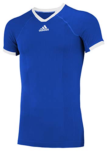 adidas Climacool Primeknit Techfit Mens Performance Compression Jersey Royal-White Medium