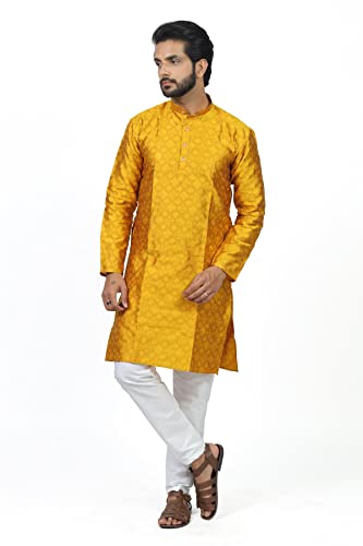 Image of HARPITA Men's Silk Blend Kurta Pyjama Set