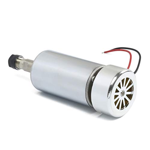 RATTMMOTOR Motor de husillo CNC, husillo refrigerado por aire de 300 W, motor de fresado ER11, 52 mm, CC 12 – 48 V, husillo refrigerado por aire, motor de husillo de 12000 rpm para bricolaje pequeño
