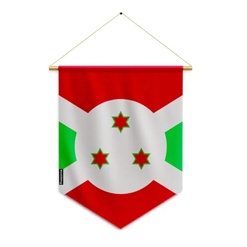 Pixelforma Banderín Burundi - Bandera de poliéster (30 x 45 cm)