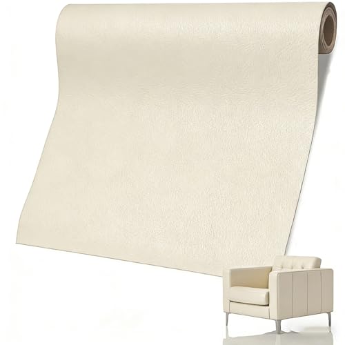 Rcbzzp Patch di Riparazione in Pelle, 60 x 137cm PU Pelle Adesiva per Riparazioni, Patch per Riparazione in PU Pelle, per Divano, Sedile Auto, Mobili, Borsa in Pelle, Tappezzeria (Beige)