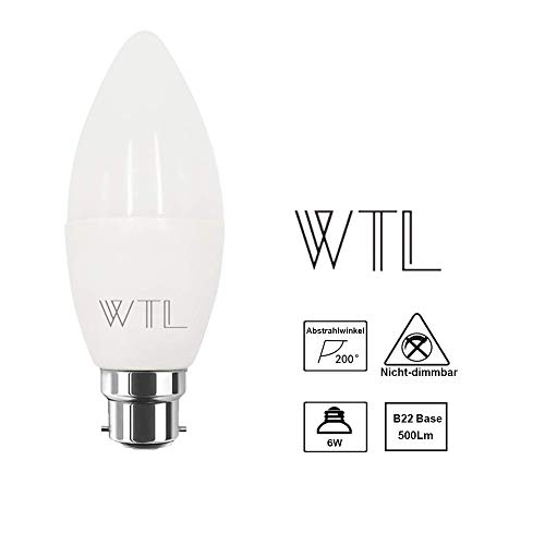 WTL Confezione da 6 lampadine a LED B22