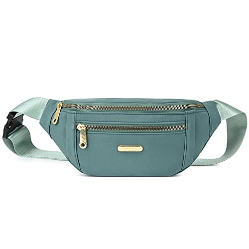 Dihope Sac Banane Femme Homme Sac Ville Iperméable Multi-Poches avec Fermeture éclair Sacoche de Ceinture Mode Léger Fanny Pack Ceinture Sac de Taille pour Festivals Sport Randonnée Jogging Vélo,Vert Cover