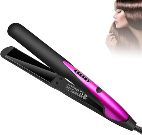 Hair Straightener,Hair Straighteners for Women,Ceramic Panel with 4-Step Temperature Setting and Anti-scalding (Rose)