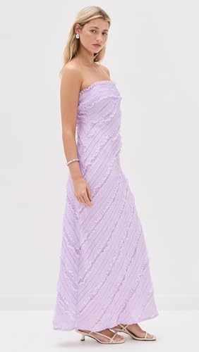 endless rose Women's Strapless Ruffled Maxi Dress4