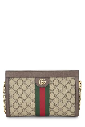 Gucci, Pre-Loved Original GG Supreme Canvas Ophidia Shoulder Bag Small, Brown