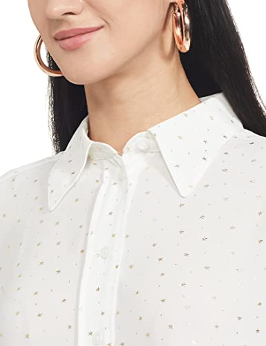 Image of Marks & Spencer Womens Printed Polyester Collared Neck Regular Fit Top