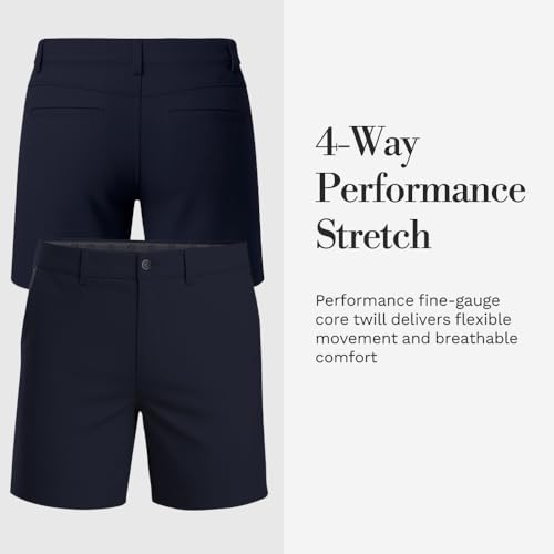 Image of Cole Haan Zero Grand Men's Shorts - Modern Flat-Front Design with 4-Way Stretch, Stain-Resistant Twill & Adaptive Waistband