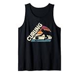 Diseño rizado. Curling Sport Curler Silueta de jugador de curling Camiseta sin Mangas