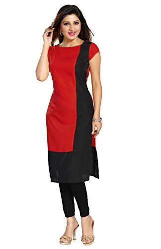 Image of ALC Creations Women's Faux Crepe A-Line Kurti